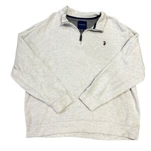 U.S. Polo Assn. 2XL Quarter Zip Pullover Sweater Gray Embroidered Logo Preppy‎